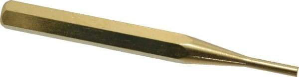 Made in USA - 1/8" Pin Punch - 3-1/2" OAL, Brass - Americas Tooling