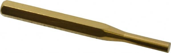 Made in USA - 7/32" Pin Punch - 3-1/2" OAL, Brass - Americas Tooling