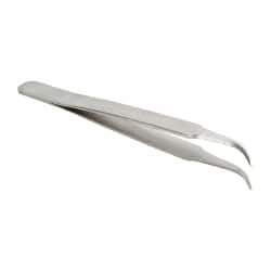 Value Collection - 4-1/4" OAL Stainless Steel Assembly Tweezers - Sharp Bent Points - Americas Tooling