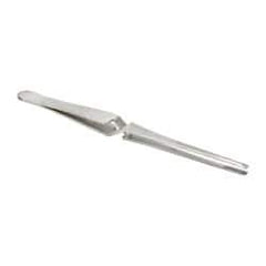 Value Collection - 6-1/2" OAL Stainless Steel Assembly Tweezers - Self-Closing, Blunt Serrated Points - Americas Tooling