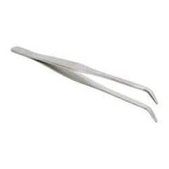 Value Collection - 6-1/2" OAL Stainless Steel Assembly Tweezers - Extra Long, Curved Smooth Points - Americas Tooling