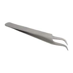 Value Collection - 4-1/2" OAL 7-SS Precision Tweezers - Curved Fine Point - Americas Tooling