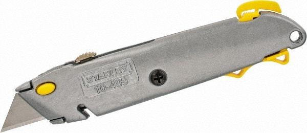 Stanley - Retractable Utility Knife - Aluminum Handle, 3 Blades Included - Americas Tooling