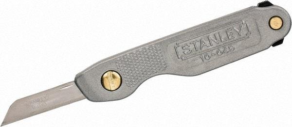 Stanley - 4-1/4" OAL, Straight Pocket Knife - 1 Blade - Americas Tooling