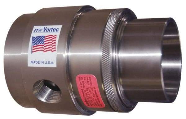 Vortec - 1.57" Inner Diam Stainless Steel Vaccuum Generator - 2-1/2" Intake Diam & 1.97" Discharge Diam - Americas Tooling