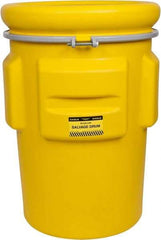 Eagle - 95 Gallon Capacity, Metal Band with Bolt Closure, Yellow Salvage Drum - 55 Gallon Container, Polyethylene, 748 Lb. Capacity, UN 1H2/X340/S Listing - Americas Tooling