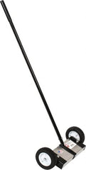 Mag-Mate - 12" Long Push Magnetic Sweeper with Wheels - 5" Wide x 5" High x 48" Long, 6" Wheel Diam, 2" Clearance - Americas Tooling