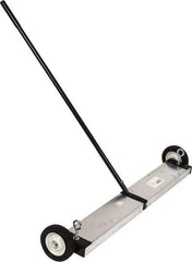 Mag-Mate - 36" Long Push Magnetic Sweeper with Wheels - 5" Wide x 5" High x 48" Long, 6" Wheel Diam, 2" Clearance - Americas Tooling