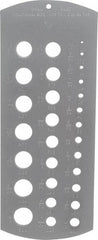 PEC Tools - 1/16 Inch to 1/2 Inch Hole Size Drill Gage - 29 Holes - Americas Tooling