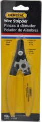 General - 26 to 12 AWG Capacity Precision Wire Stripper - 5-1/2" OAL, Plastic Coated Handle - Americas Tooling