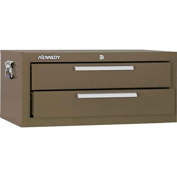 Kennedy - 2 Drawer Brown Drawer Chest Base - 26-5/8" Wide x 11-3/4" High x 12-1/2" Deep, Use with Models 263, 266, 360 Chests & 27", 29", 34" Roller Cabs - Americas Tooling