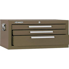 Kennedy - 3 Drawer Brown Drawer Chest Base - 26-5/8" Wide x 11-3/4" High x 12-1/2" Deep, Use with Models 263, 266, 360 Chests & 27", 29", 34" Roller Cabs - Americas Tooling