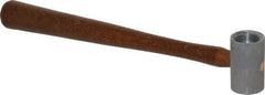 Made in USA - 3/4 Lb Head 1-1/4" Face Plastic Split Head Hammer without Faces - Wood Handle - Americas Tooling