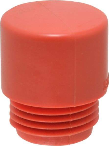 Made in USA - 7/8" Face Diam, Grade Medium, Red Hammer Tip/Face - Vinyl - Americas Tooling