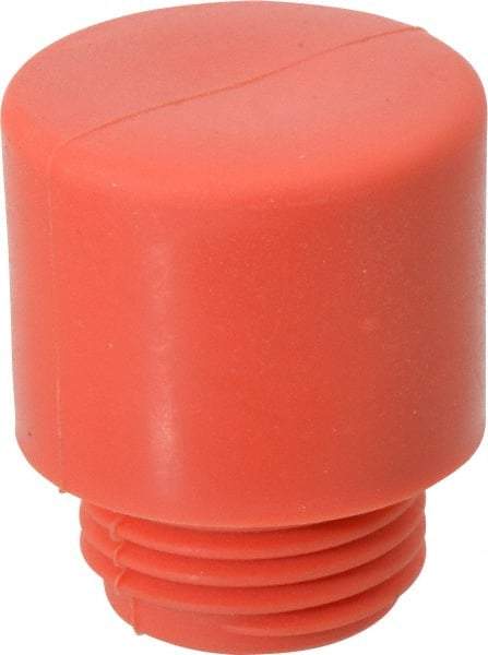 Made in USA - 1" Face Diam, Grade Medium, Red Hammer Tip/Face - Vinyl - Americas Tooling