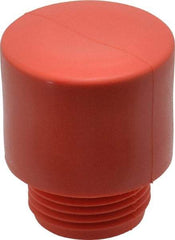 Made in USA - 1-1/2" Face Diam, Grade Medium, Red Hammer Tip/Face - Vinyl - Americas Tooling