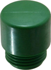 Made in USA - 7/8" Face Diam, Grade Hard, Green Hammer Tip/Face - Vinyl - Americas Tooling