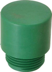 Made in USA - 1-1/4" Face Diam, Grade Hard, Green Hammer Tip/Face - Vinyl - Americas Tooling