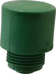 Made in USA - 1-1/2" Face Diam, Grade Hard, Green Hammer Tip/Face - Vinyl - Americas Tooling