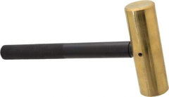 Value Collection - 4 Lb Nonsparking Brass Hammer - 11-3/8" OAL, 1-3/4" Face Diam, Aluminum Handle - Americas Tooling