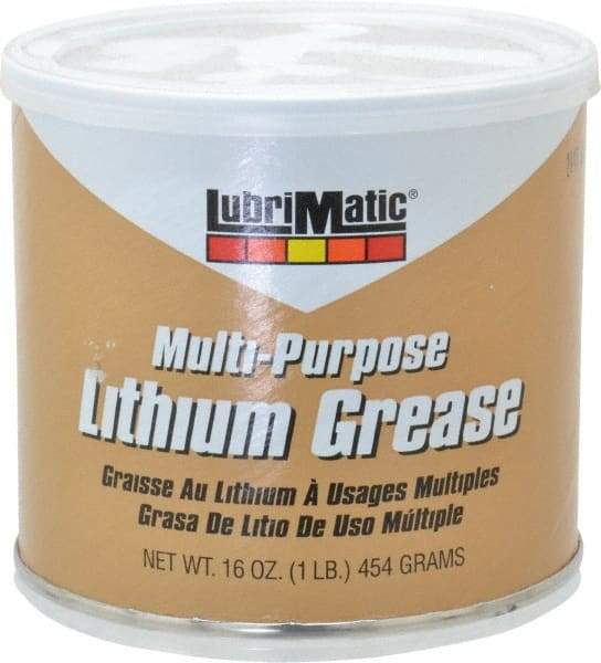 LubriMatic - 16 oz Can Lithium General Purpose Grease - Black, 275°F Max Temp, NLGIG 2, - Americas Tooling