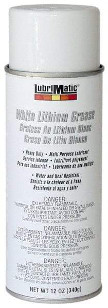 LubriMatic - 12 oz Aerosol Lithium General Purpose Grease - White, 290°F Max Temp, NLGIG 2, - Americas Tooling