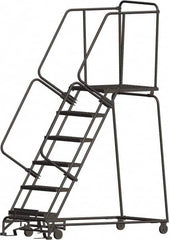 Ballymore - 93" 6 Step Ladder - 450 Lb Capacity, 60" Platform Height, 30" Base Width x 63" Depth, Expanded Metal Tread - Americas Tooling