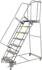 Ballymore - 103" 7 Step Ladder - 450 Lb Capacity, 70" Platform Height, 30" Base Width x 62" Depth, Expanded Metal Tread - Americas Tooling