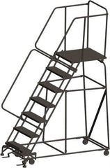 Ballymore - 103" 7 Step Ladder - 450 Lb Capacity, 70" Platform Height, 24" Base Width x 69" Depth, Expanded Metal Tread - Americas Tooling