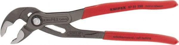 Knipex - 10" OAL, 2" Max Capacity, 25 Position Water Pump Tongue & Groove Pliers - Standard V-Jaws, Standard Head, Nonslip Plastic Handles - Americas Tooling