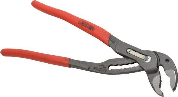 Knipex - 12" OAL, 2-3/4" Max Capacity, 30 Position Water Pump Tongue & Groove Pliers - Standard V-Jaws, Standard Head, Nonslip Plastic Handles - Americas Tooling