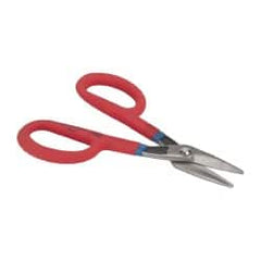 Wiss - 2-1/4" Length of Cut, Straight Pattern Tinner's Snip - 10-1/4" OAL, Cushion Grip Handle, 23 AWG Steel Capacity - Americas Tooling