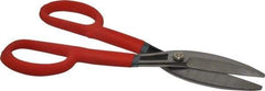 Wiss - 4" Length of Cut, Straight Pattern Tinner's Snip - 14-1/2" OAL, Cushion Grip Handle, 18 AWG Steel Capacity - Americas Tooling