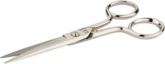 Wiss - 2" LOC, 5-1/8" OAL Standard Scissors - Chrome Plated Straight Handle, For Sewing - Americas Tooling