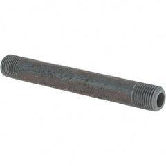 Made in USA - Schedule 80, 1/8" Diam x 3" Long Black Pipe Nipple - Threaded - Americas Tooling