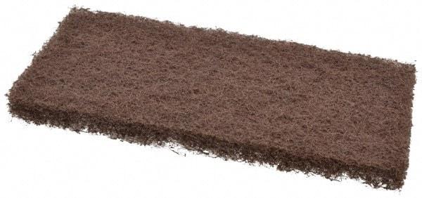 3M - 10" Long x 4-5/8" x 1" Thick Wide Scouring Pad - Heavy-Duty, Brown - Americas Tooling