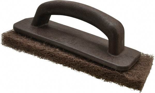 3M - 10" Long x 4.63" Wide x 1/2" Thick Hand Block with Cleansing Pad - Medium-Duty, Brown - Americas Tooling