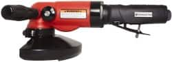 Universal Tool - 5" Wheel Diam, 11,000 RPM, Pneumatic Angle & Disc Grinder - 5/8-11 Spindle, 26 CFM, Side Exhaust - Americas Tooling