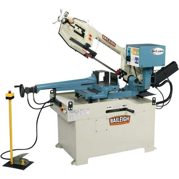 Baileigh - 13.77 x 8.66" Semi-Automatic Combo Horizontal & Vertical Bandsaw - 1 Phase, 60° Right, 45° Left Vise Angle of Rotation, 2 hp, 220 Volts, Frequency Drive - Americas Tooling