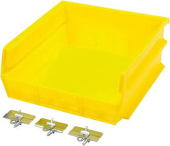 Triton - 10-7/8" Deep, Yellow Polypropylene Hopper Stacking Bin - 5" High x 11" Wide x 10-7/8" Long - Americas Tooling