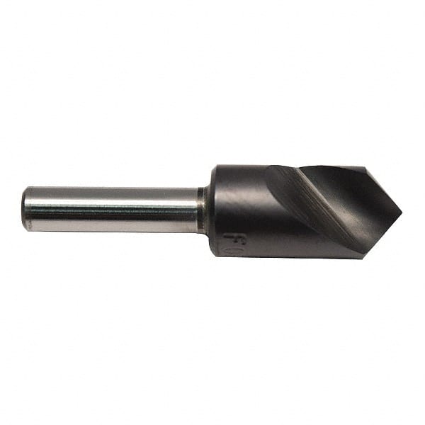 M.A. Ford - 1/2" Head Diam, 1/4" Shank Diam, 1 Flute 60° High Speed Steel Countersink - Americas Tooling