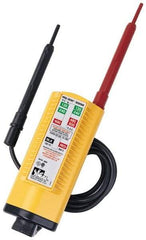 Ideal - 100 VAC/VDC to 600 VAC/VDC, Voltage Tester - LED and Neon Lamps Display, 60 Hz, LR44 Power Supply - Americas Tooling