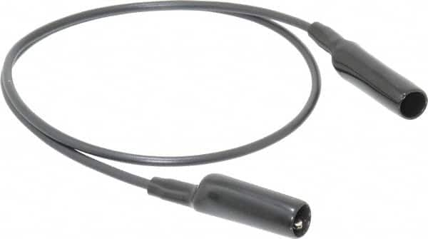 Pomona - Black Electrical Test Equipment Patch Cord - Use with Alligators Test Clips - Americas Tooling