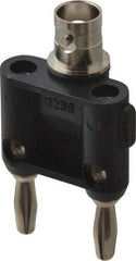 Pomona - Black Electrical Test Equipment Adapter - Use with Female BNC to Double Banana Plugs - Americas Tooling