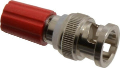 Pomona - Red Electrical Test Equipment Adapter - Use with Male BNC to Single Binding Posts - Americas Tooling