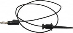 Pomona - Black Electrical Test Equipment Patch Cord - Use with Test Clips - Americas Tooling