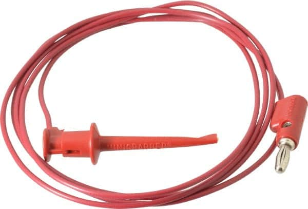 Pomona - Red Electrical Test Equipment Patch Cord - Use with Test Clips - Americas Tooling