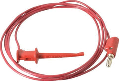 Pomona - Red Electrical Test Equipment Patch Cord - Use with Test Clips - Americas Tooling