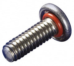 APM HEXSEAL - #4-40, 1/2" Length Under Head, Pan Head, #1 Phillips Self Sealing Machine Screw - Uncoated, 18-8 Stainless Steel, Silicone O-Ring - Americas Tooling