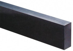 Made in USA - 4 Ft. Long x 3 Inch Wide x 1-1/2 Inch High, Acetal, Rectangular Plastic Bar - Porosity Free, Black - Americas Tooling